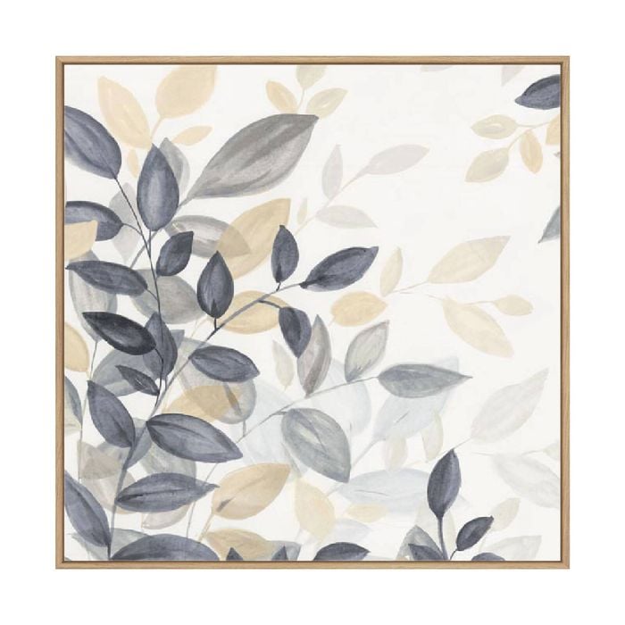 Artey | Fall Blooms I - Framed Canvas - Natural Frame - 84 x 84cm