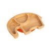 Tiny Dining Children's Bamboo Elephant Plate with Suction Cup - Segmented Design - 24cm