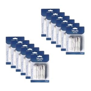 12x 6pc Malli Sewing Elastic Flexible Sewing Bands Waistband Assorted Sizes