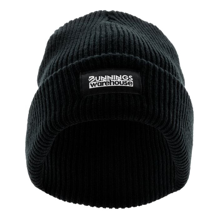 Bunnings Black Knit Beanie