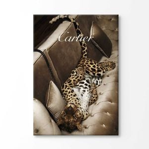 Luxury Fashion Leopard Wall Art Print 100% Australian Made 180x120cm (Stretched Canvas)