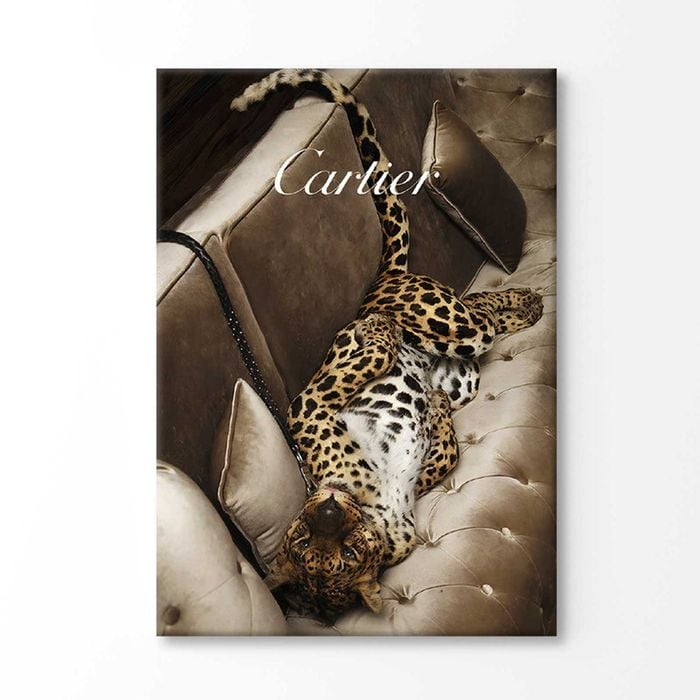 Luxury Fashion Leopard Wall Art Print 100% Australian Made 180x120cm (Stretched Canvas)