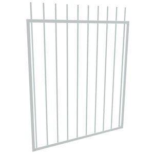 ProtectorAl 975 W x 1200mm H Pearl White Aluminium Picket Top Pool Gate