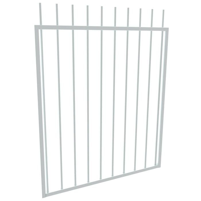 ProtectorAl 975 W x 1200mm H Pearl White Aluminium Picket Top Pool Gate