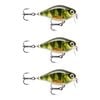 3x Rapala 3.5cm X Light Crank Shallow Run Crankbait Fishing Lures - Perch