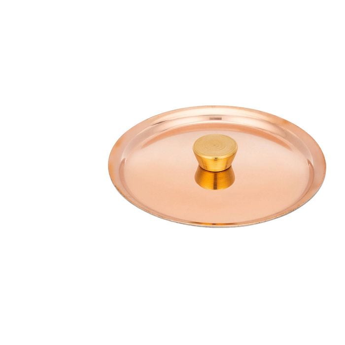 Matfer Bourgeat Lid - Copper, Brass Handle, 90mm