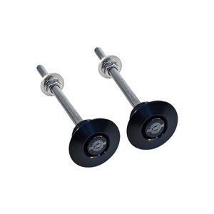 Cal Custom Quick Release Push Button Fastener, Billet Aluminium, 1.25" Head, Black