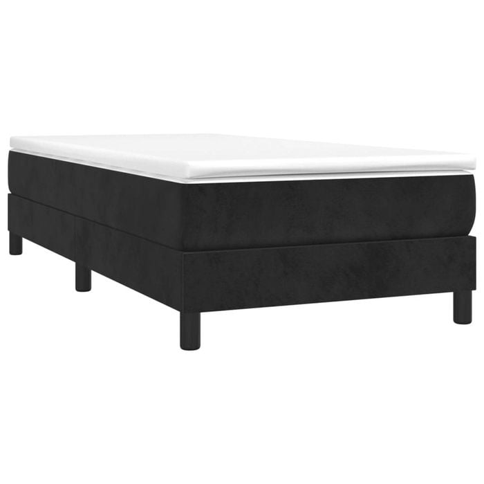 vidaXL Bed Frame Box Spring Bed Base Platform Bed Black 100x200 cm Velvet