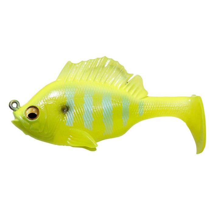 Megabass Sleeper Gill 3.2" 3/4oz Soft Plastic Fishing Lure Ghost Lime Chart Gill
