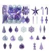 Catzon 88 Pcs Christmas Balls Ornaments with Hang Rope-Purple