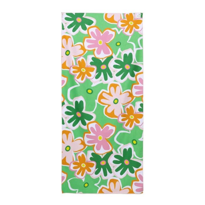 Splosh Summer Pop Sand Free Quick Dry Beach Towel Rectangle 180x80cm Green