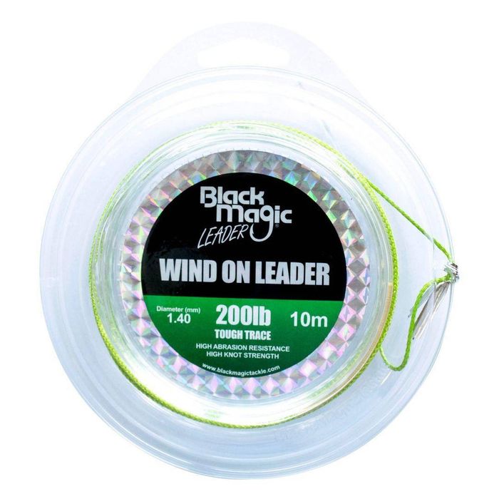 Black Magic Wind On Tough Trace Monofilament Fishing Leader 200lb