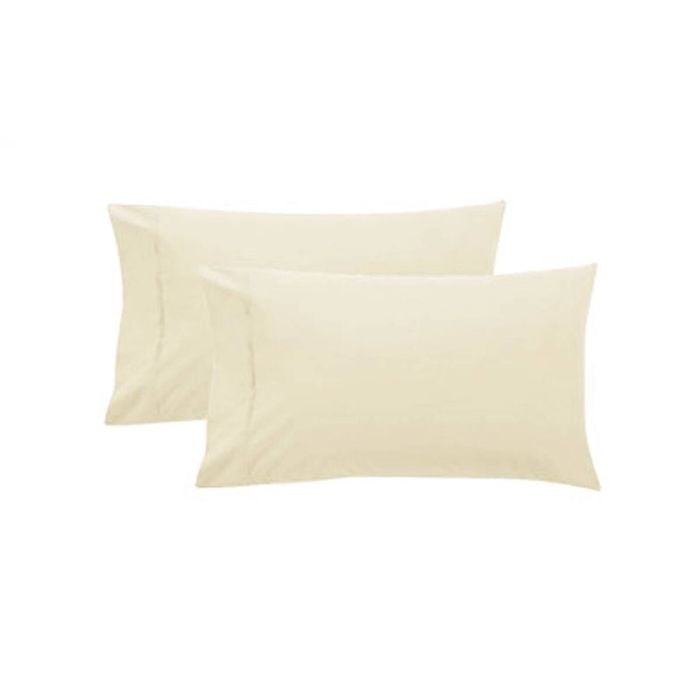 Accessorize Pair of Pure Cotton 250TC Standard Pillowcases Cream
