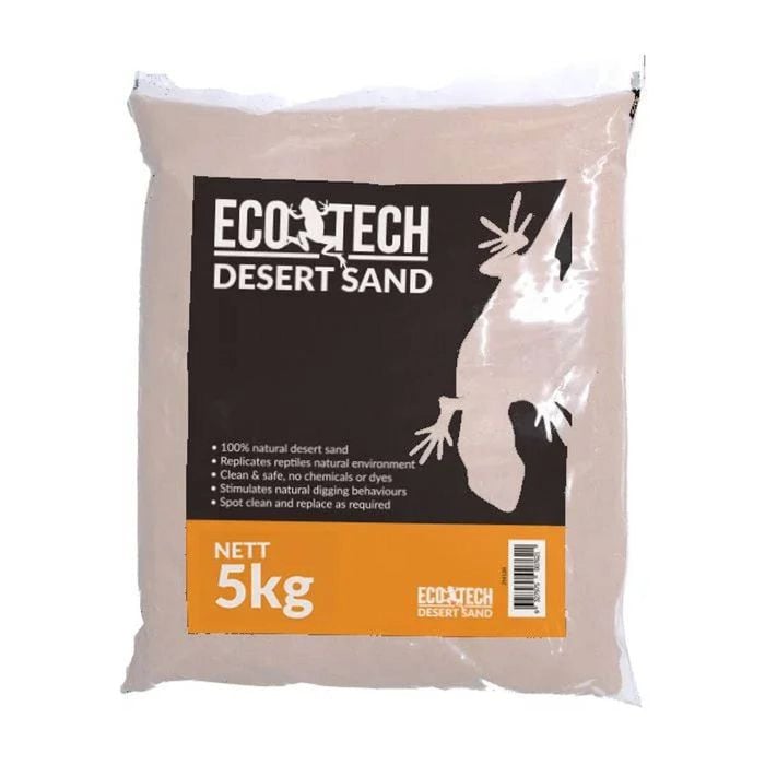 Eco Tech Desert Sand 5kg – White Natural Reptile Substrate