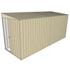 Build-a-Shed 1.5 x 4.5 x 2m Skillion Shed without Side Doors - Cream