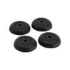 Surface Gard 30mm Black Round Rubber Bumper - 4 Pieces