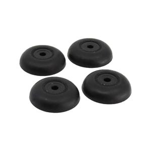 Surface Gard 30mm Black Round Rubber Bumper - 4 Pieces