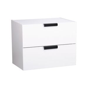 LUGNA Compact 2 Drawer White Storage Unit