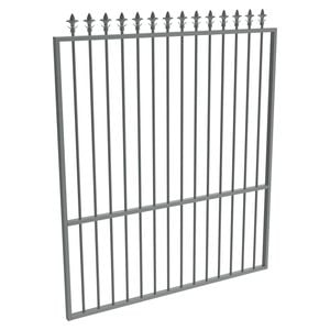 ProtectorAl 1201 - 1500 x 1800mm Monument Aluminium Garden Gate Spear Top With Mid Rail