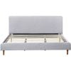 Bendigo Bed Frame -Queen - Fabric - Light Grey
