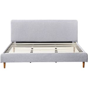 Bendigo Bed Frame -Queen - Fabric - Light Grey
