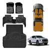 3D Car Floor Mats Tub Liner for Mitsubishi Triton MQ MR Dual Cab 2015-2024 Heavy Duty Cargo Mat