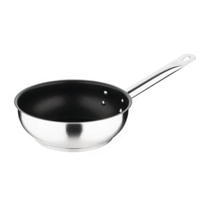 Vogue Stainless Steel Sauté Pan Non-stick Teflon Platinum Plus 200mm