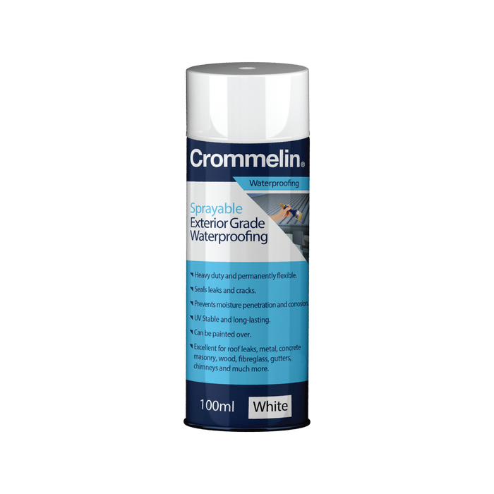 Crommelin 100ml White Sprayable Exterior Grade Waterproofing