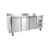 Polar U-Series Triple Door Counter Fridge with Upstand - 417Ltr - UA065-A