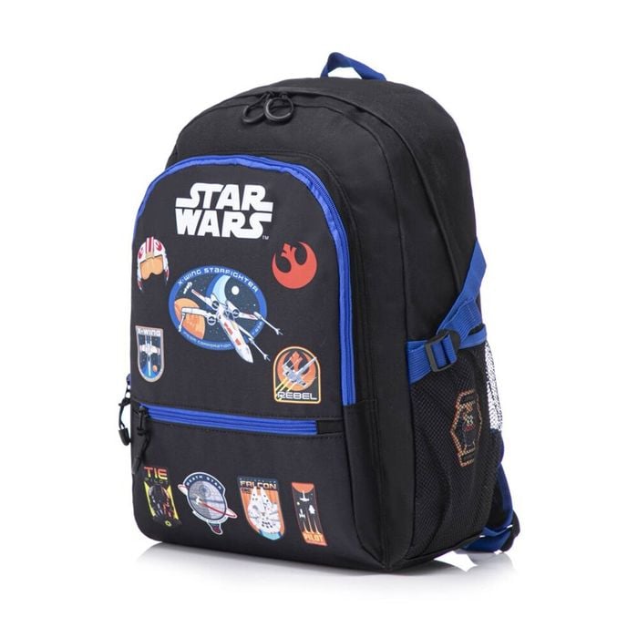 Star Wars Teen Backpack Kids School Bag W/ Mesh Side Pockets 44cm Black
