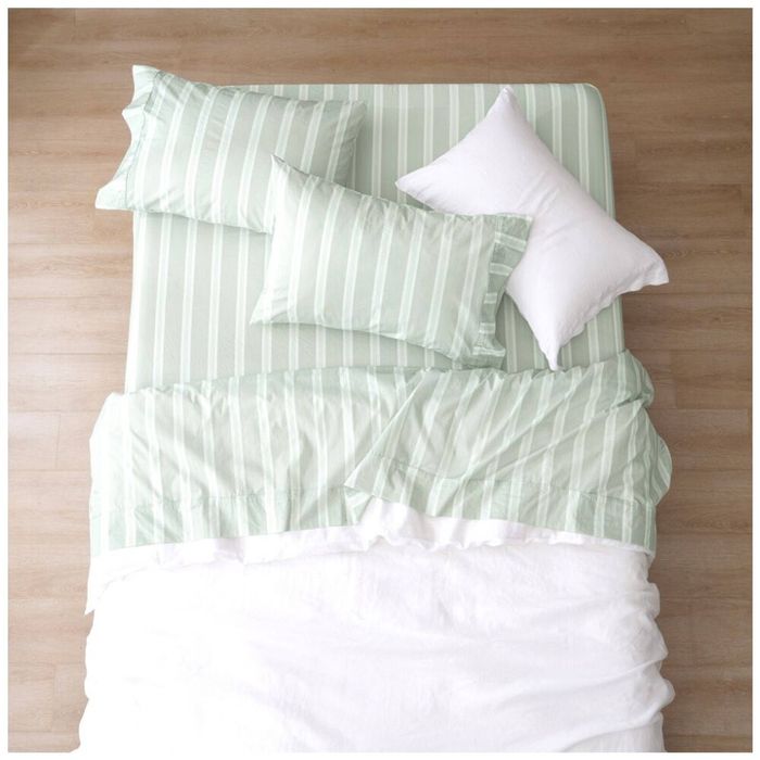 Renee Taylor 250TC Frankie Patterned Cotton Sheet Set King Single Green