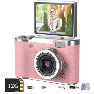 Digital Camera With Flip Screen Pink