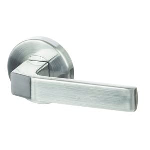 Miles Nelson Brushed Satin Chrome Sienna Dummy Lever Set