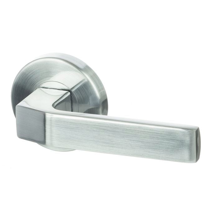 Miles Nelson Brushed Satin Chrome Sienna Dummy Lever Set
