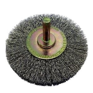 Josco 80 x 15mm Stainless Steel Crimped Wire Wheel Brush