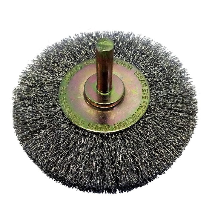 Josco 80 x 15mm Stainless Steel Crimped Wire Wheel Brush