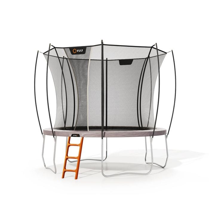 VULY Ultra 2 Medium 10ft Trampoline with Enclosure - Round Kids Trampolines Bundle With Ladder