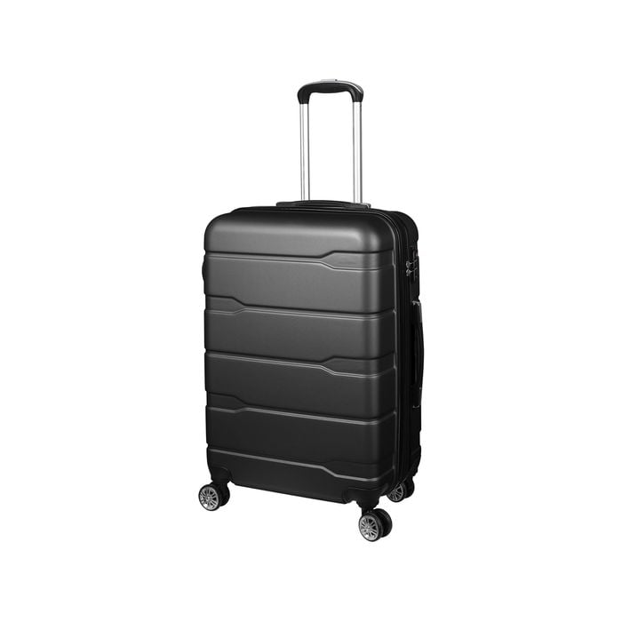 Slimbridge 24 Expandable Luggage Travel Suitcase Trolley Case Hard Black Bunnings Australia