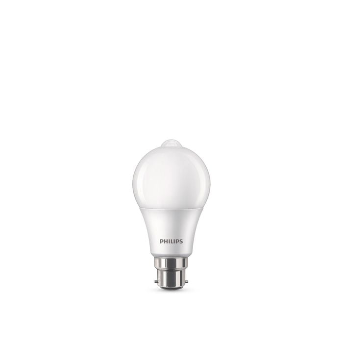 Philips 60W B22 Warm White LED Sensor - 1 Pack