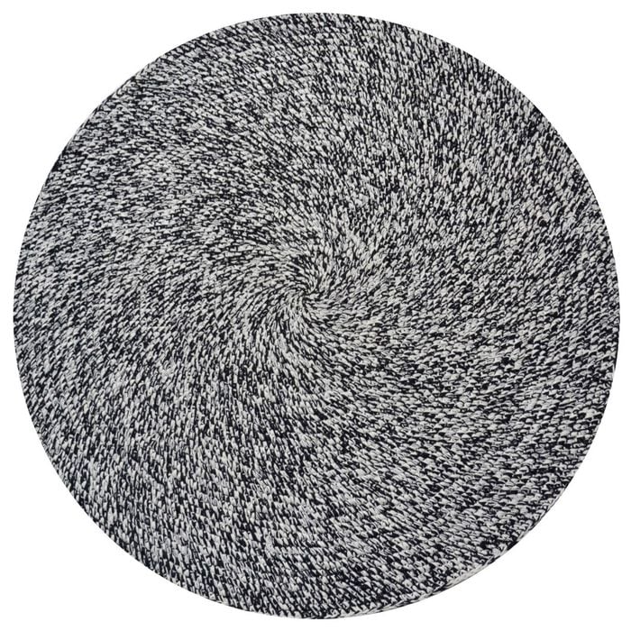 Ultra Chic Indoor/Outdoor Handwoven Rug-Orbit 6223-Ivory Black-150x150cm