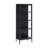 Modern Furniture CARMEL 57x160cm Single Door Glass Display Cabinet - Black