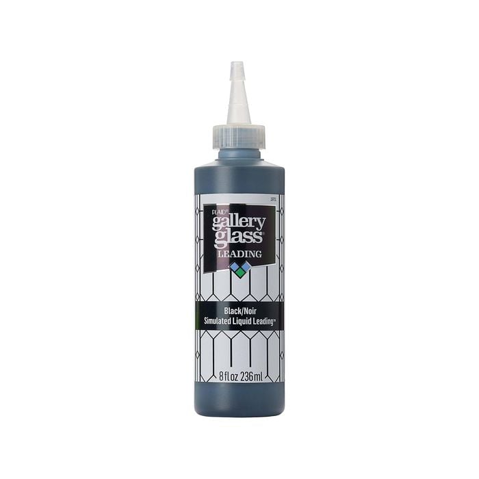 Plaid 237ml Black Gallery Glass Liquid Leading