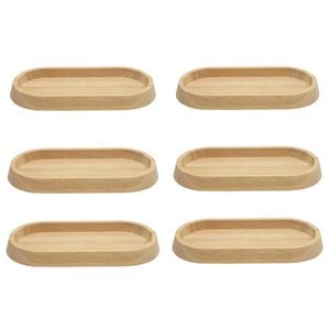 6pk Boyle Wood Trinket Tray/organiser Craft Project For Jewellery/keys 20x10x2cm
