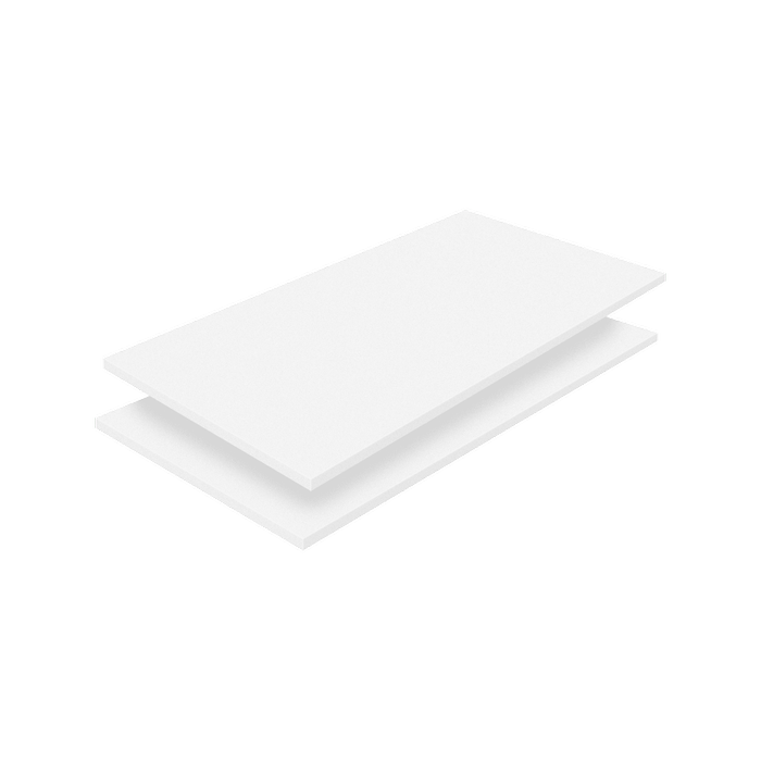 Lugna White Adjustable Cabinet Shelf - To Suit 900 x 380mm - 2 Pack