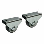 Move It 30mm 20kg Grey TPR On Polypropylene Fixed Plate Castor - 2 Pack