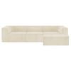 Sarantino Novi 3-Seater Modular Sofa with Ottoman in Cream Non-Slip Bottom Lounge