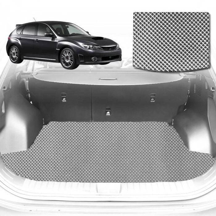 6D Diamond Car Boot Mat for Subaru Impreza G32007-2011-Sedan-Cargo Mat-Grey-Outback GT
