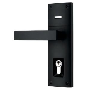 Gainsborough Matte Black Contemporary Angular Double Cylinder Trilock Leverset