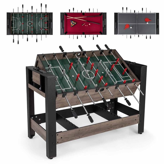 Costway 3 In 1 Swivel Multi Game Table Foosball/billiard/ping Pong