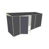 Build-A-Shed 1.2 x 4.5 x 2.0m Skillion Double Hinged Side Doors Shed - Grey
